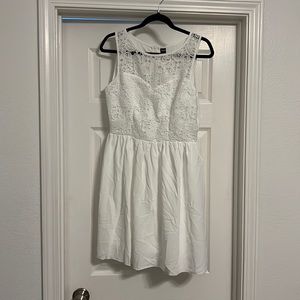 White Lace Skater Dress